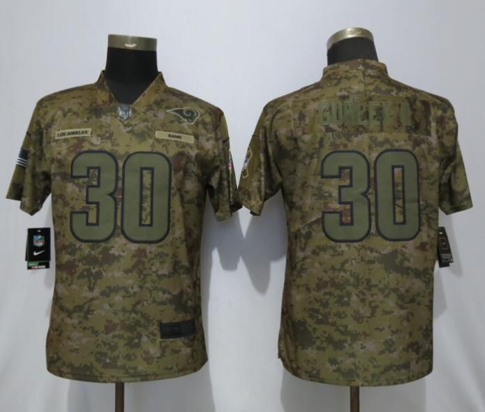 Women St.Louis Rams #30 Gurley ii Nike Camo Salute to Service Limited NFL Jerseys